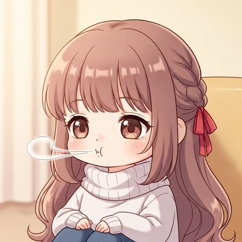 吐く息を長くしてリラックスする呼吸のイラスト｜女性専門 頭痛整体 Heart＋小田原院