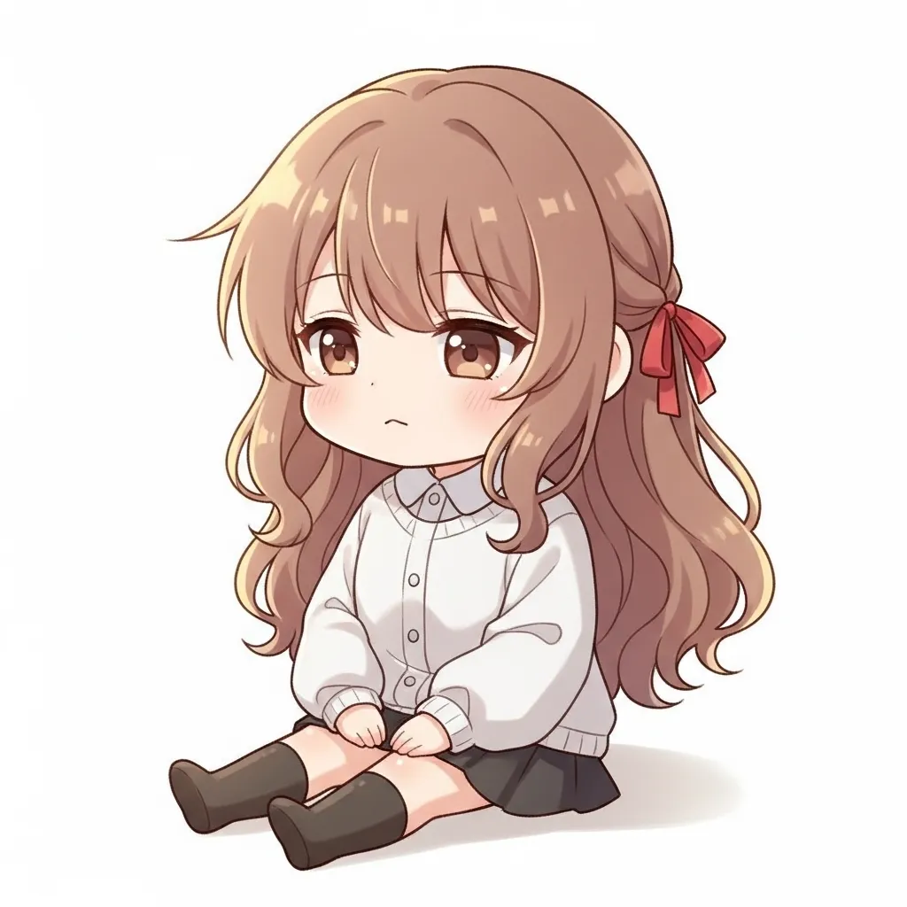 少しだけ手を止めてミニ休憩をとっているイラスト